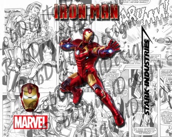 Design de envoltório de copo de sublimação IronMan 20oz Download instantâneo