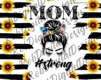 MOM girassol 20 onças embrulhado em copo reto Design de sublimação download digital