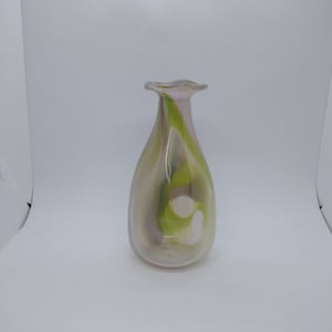 Hand Blown Glass vases sold as set of three green marble series flower vase home decor art glass bud vase
