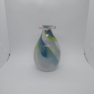 Hand Blown Glass vases sold as set of three green marble series flower vase home decor art glass bud vase