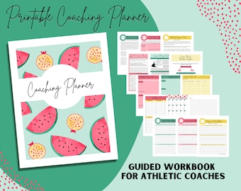 Prepare and Plan PRINTABLE Workbook for Sport Coach | Coaching Workbook Series | Guided Resource Printable Planner and Activities | Summer