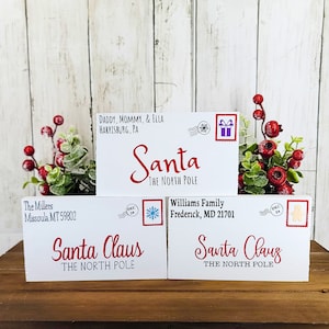 Personalized Letter to Santa Claus Sign, Tier Tray Mini Sign, Hot Cocoa Bar, Christmas Decor, Christmas Tiered Tray Decor, Winter Coffee Bar