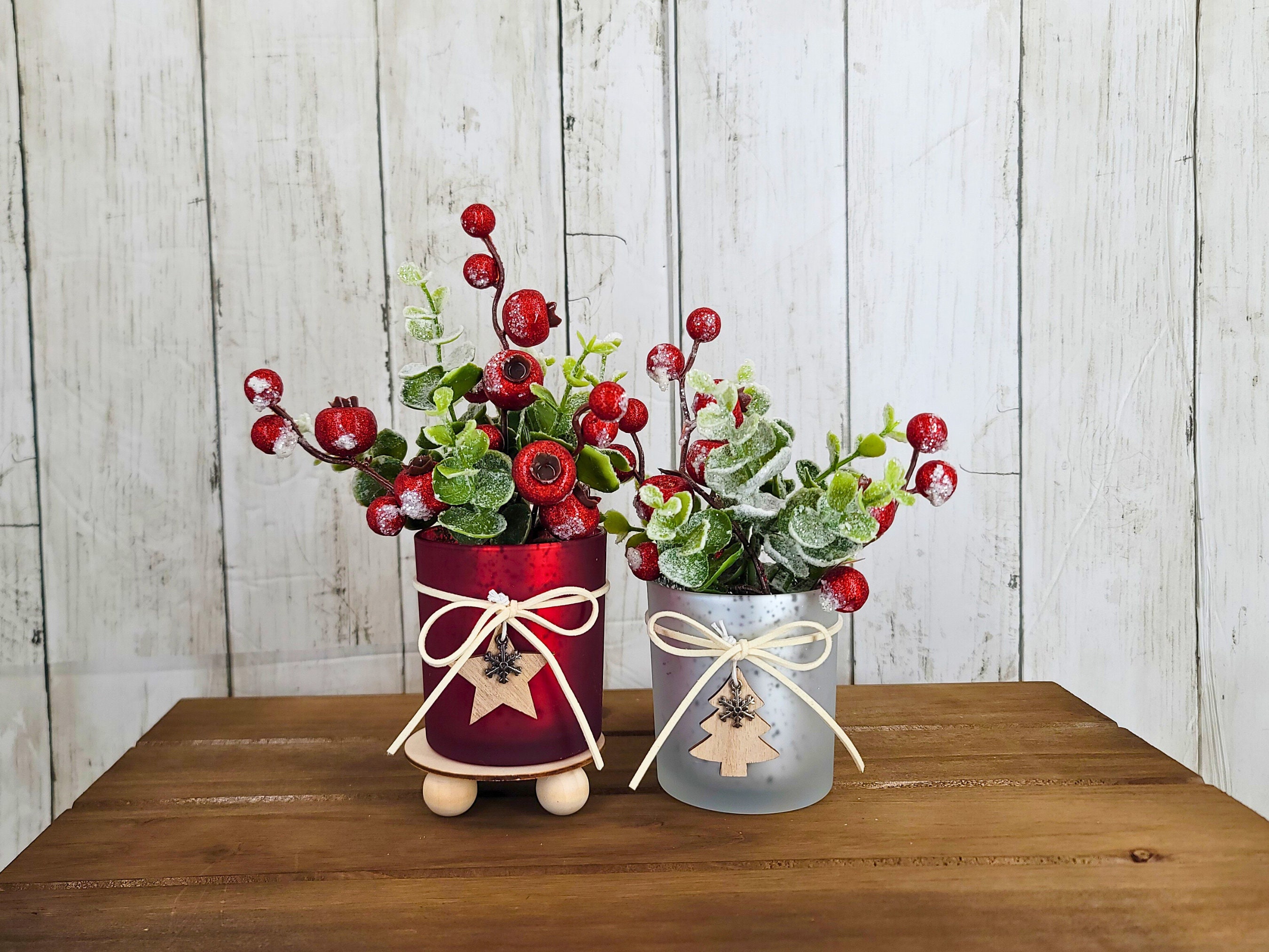 23 Faux Pine Stems With Cone Faux Pine Greenery Stems 