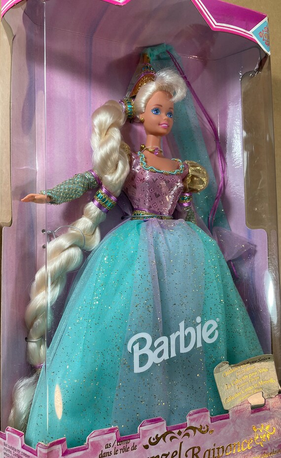 Barbie Doll / 1994 RAPUNZEL BARBIE Doll /collector  Series/vintage/mattel/blonde Hair/unique/rare/nrfb/toy -  Israel