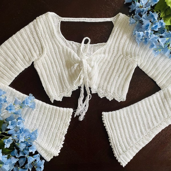 The Calypso Off-the-Shoulder Cardigan Crochet Pattern