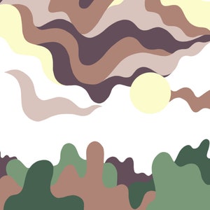 wall art print // peaceful field