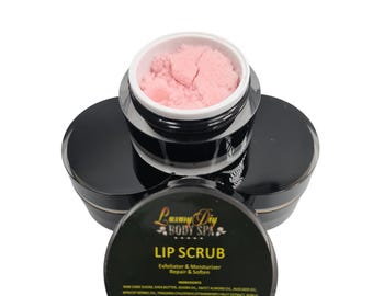 Exfoliante labial de fresa y azúcar / Humectante reparador de labios / Labios suaves / Labios agrietados / Labios secos / Labios negros / Orgánico / Totalmente natural