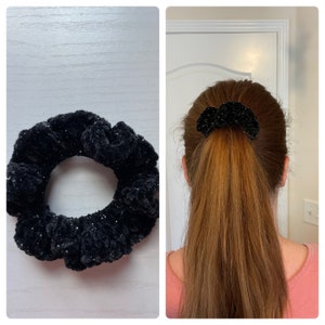 Shiny Yarn Crochet Scrunchie