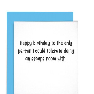Alles Gute zum Geburtstag Escape Room Lustige Letterpress Grußkarte