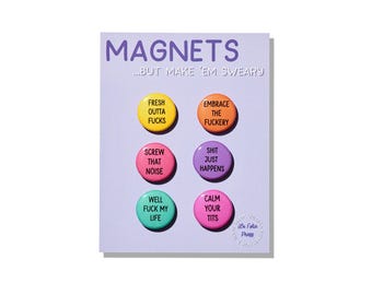 Sweary Magnet Set Funny Gift