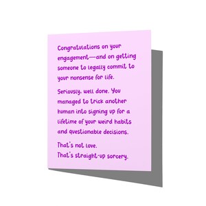 That&#39;s Sorcery Engagement Wedding Funny Greeting Card