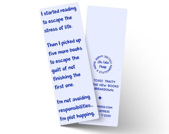 Plot Hopping Funny Glossy Bookmark