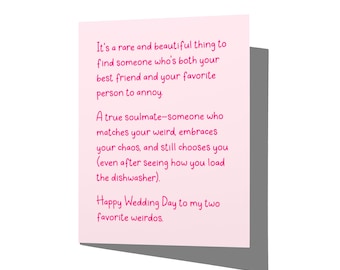 Favorite Person Funny Wedding Greeting Card