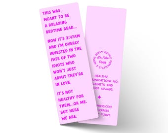 Bedtime Read Funny Glossy Bookmark