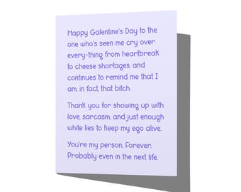 That Bitch Funny Galentine's Valentine's Day Greeting Card