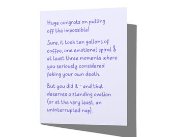 Faking Your Own Death Funny Congratulations Card