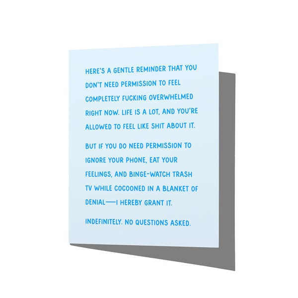 Blanket of Denial Honest Sympathy Card