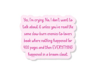 Broom Closet Romance Books 3" Vinyl Sticker
