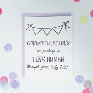 Congratulations on New Baby Funny Snarky Innappropriate Letterpress Card