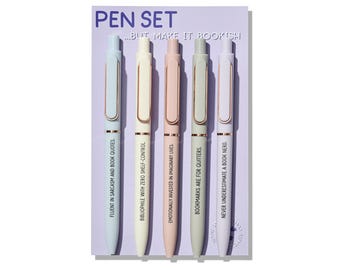 Bookish Funny Reader Pens - Set of 5 Ballpoint Pens