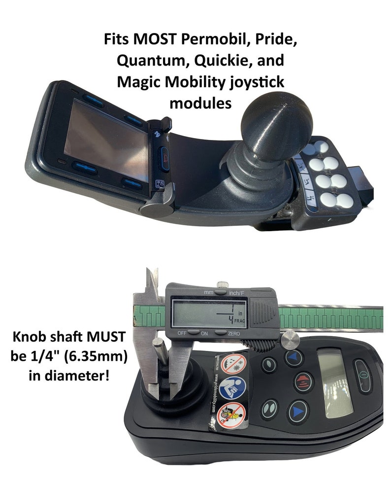 Ball Power Wheelchair Joystick Knob Sphere Style Replacement 1/4 Stem