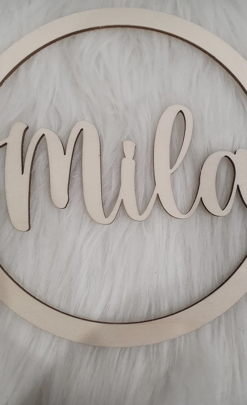 Cercle en Bois avec Prénom