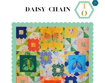 Cadena de margaritas: Patrón de colcha en PDF - Descarga digital -