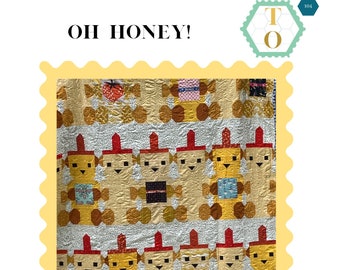 Oh Honey: Patrón de edredón en PDF - Descarga digital