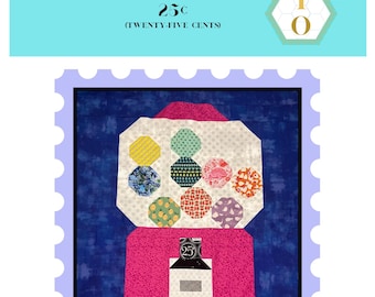 Veinticinco centavos (Una colcha de máquina de chicles): Patrón de colcha en PDF - Descarga digital