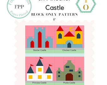 En otro castillo: Plantillas de patrones de base de SOLO BLOQUES - Patrón de edredón digital en PDF - Seis estilos de bloques incluidos