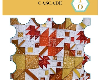 Cascade: Patrón de edredón en PDF - Descarga digital - Patrón de edredón de otoño