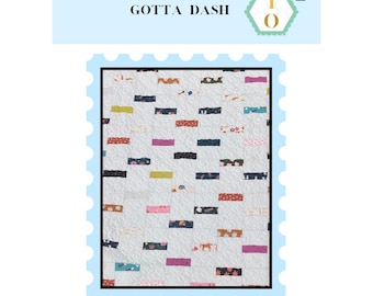 Patrón de edredón Gotta Dash: Patrón para principiantes apto para Jelly Roll (descarga en PDF)