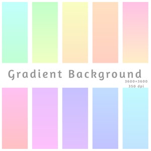 10 Gradient Digital Papers, Gradient Scrapbook Paper, Gradient Backgrounds, Commercial Use Digital Paper, Gradient Patterns