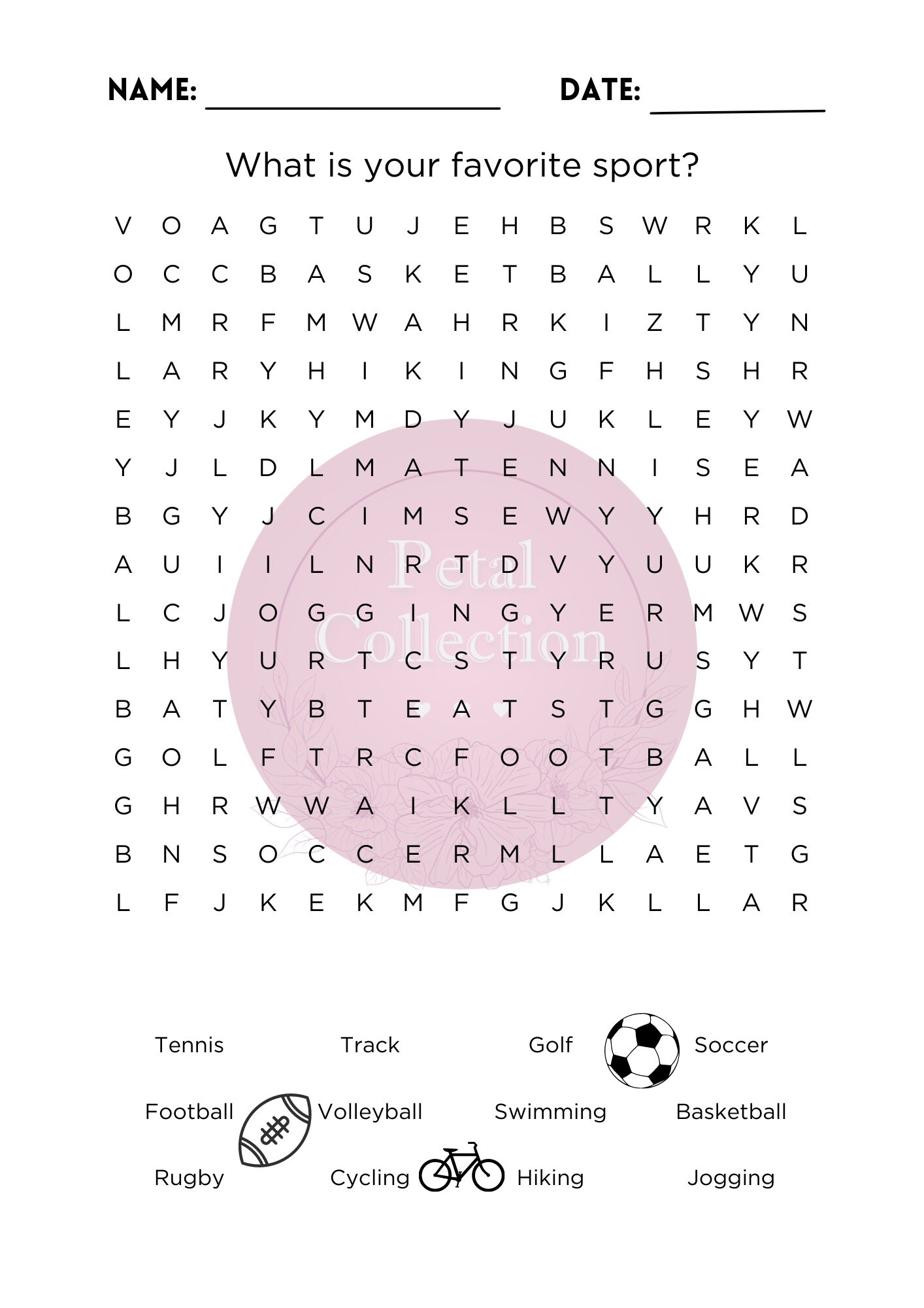Printable Word Search for Pre School Kids 12 Pages Weekends Fun ...