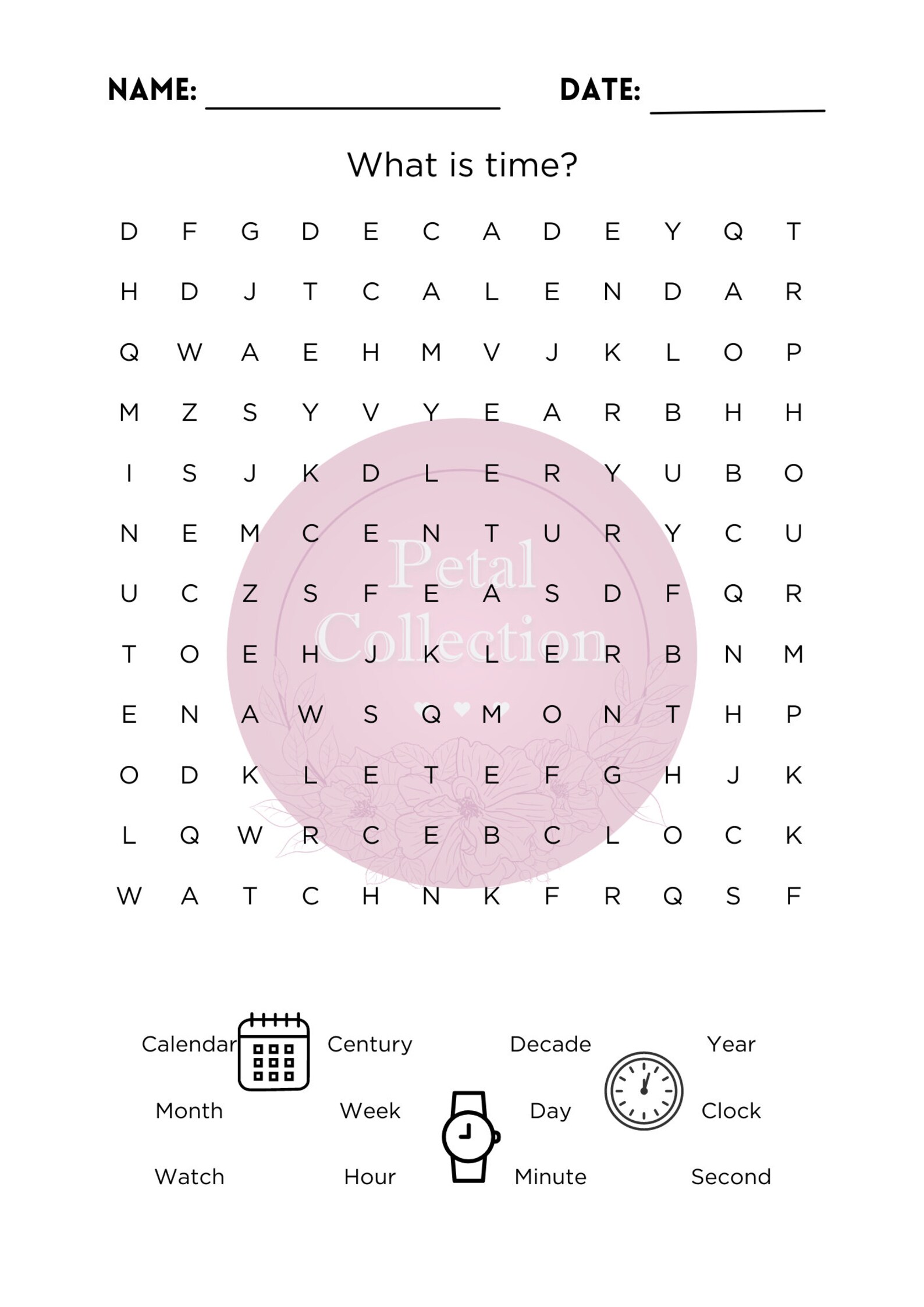 Printable Word Search for Pre School Kids 12 Pages Weekends Fun ...