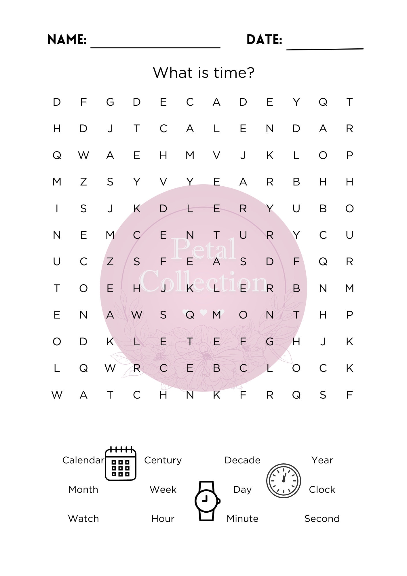 Printable Word Search for Pre School Kids 12 Pages Weekends Fun ...
