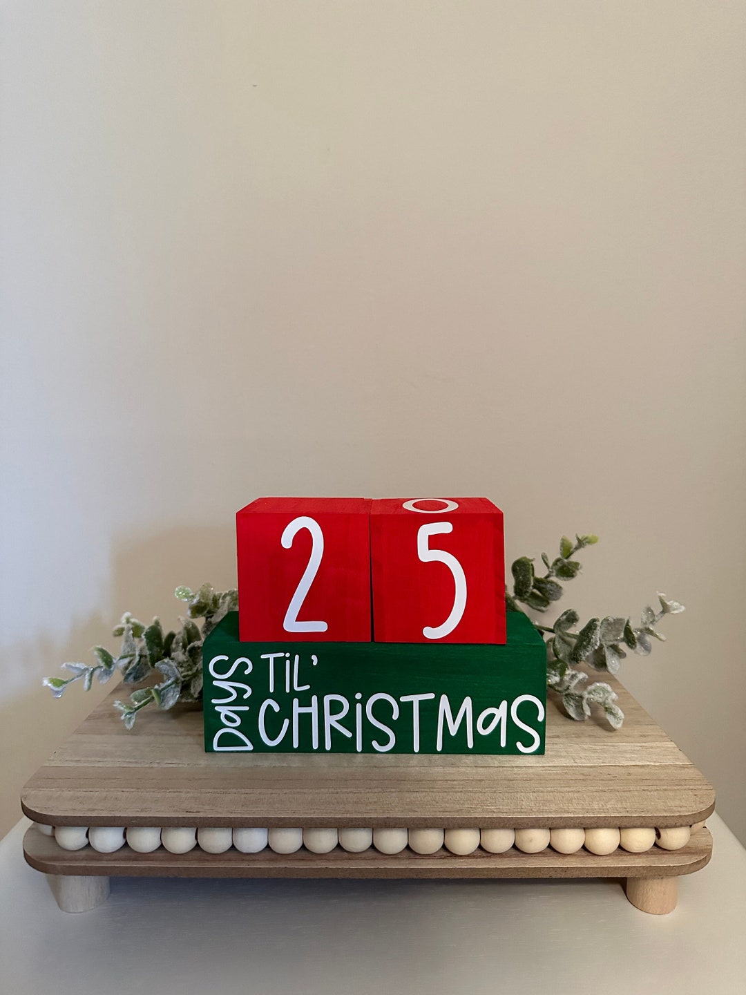 25 Days of Christmas Countdown, Christmas Countdown Blocks Etsy