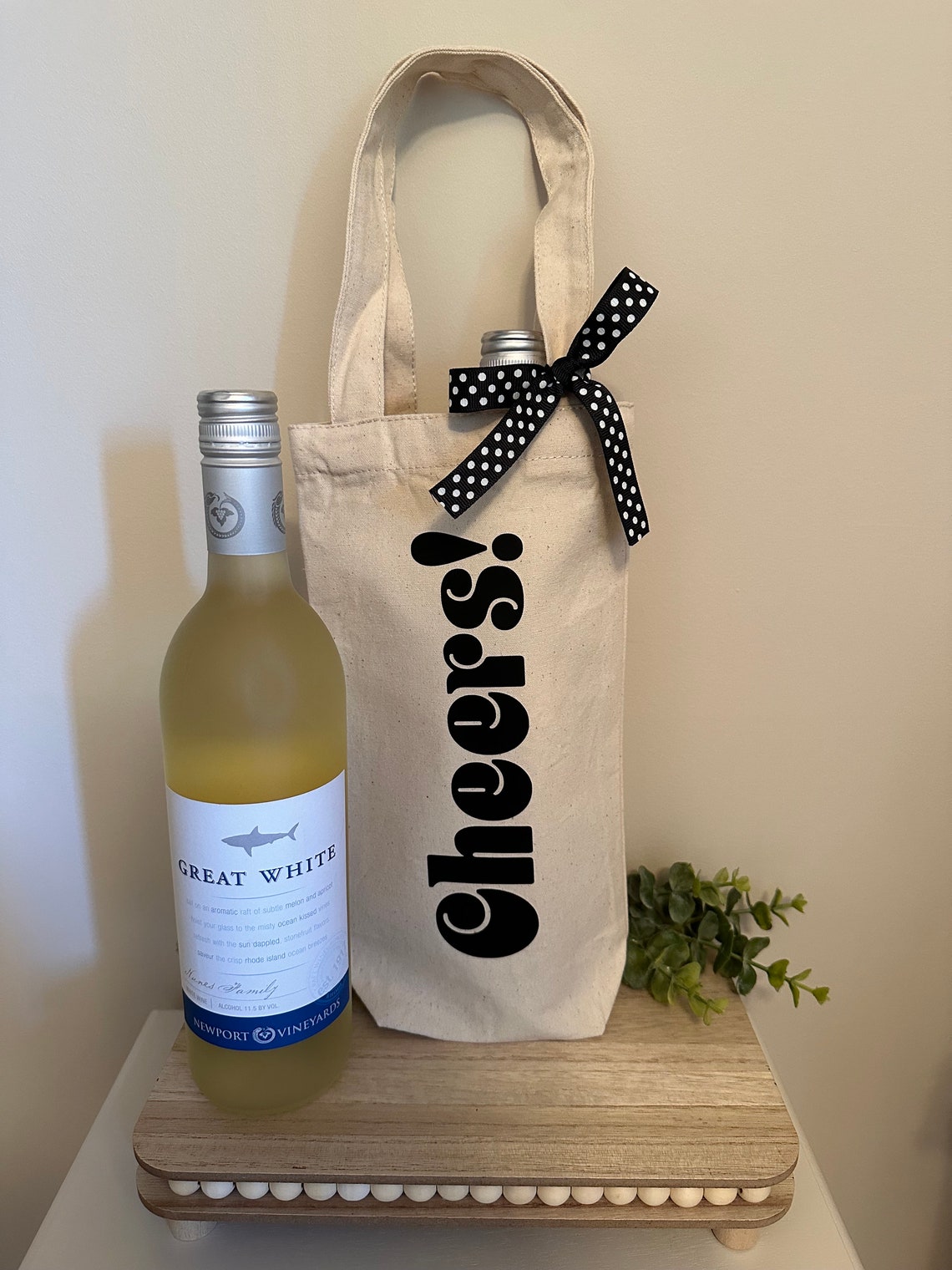 Cheers Reusable Wine Tote Gift Bag Etsy