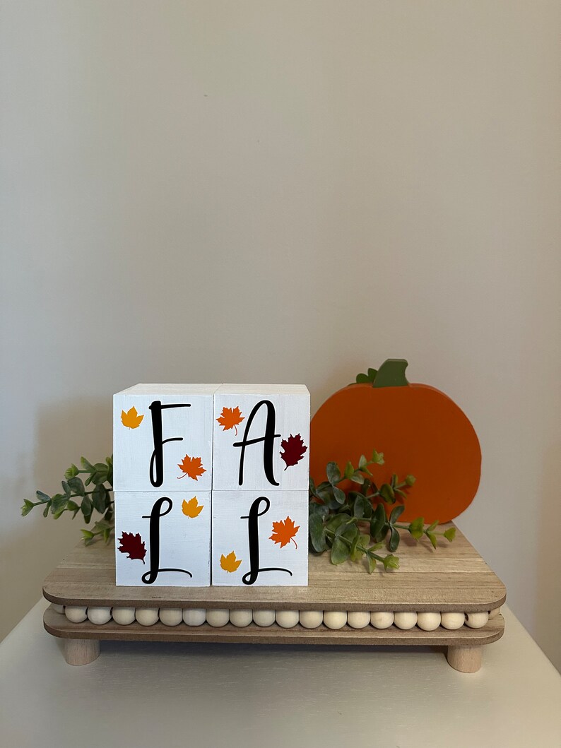 Fall Leaves Stackable Wooden Blocks - Etsy