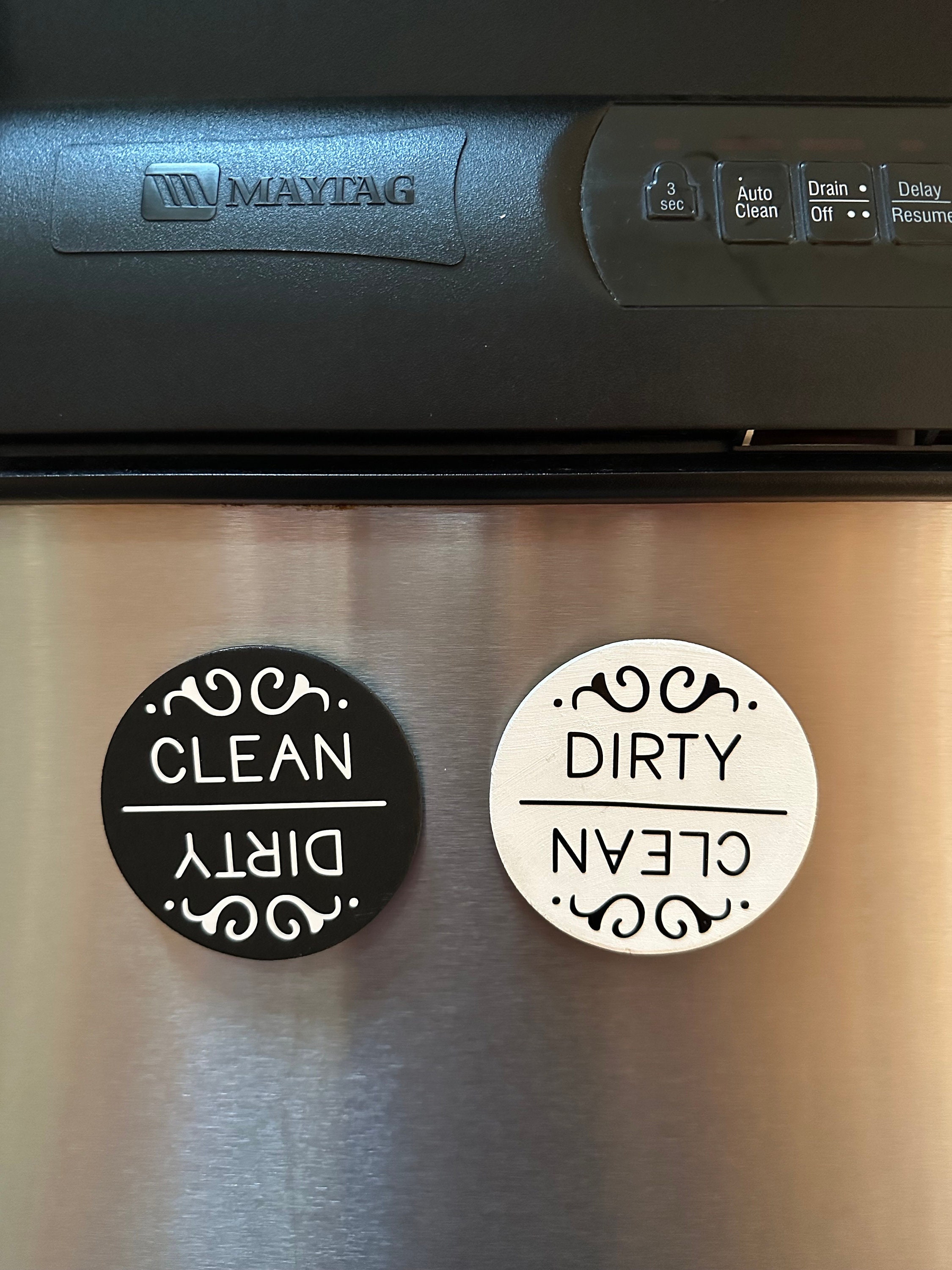 Clean & Dirty Dishwasher Magnets - Etsy