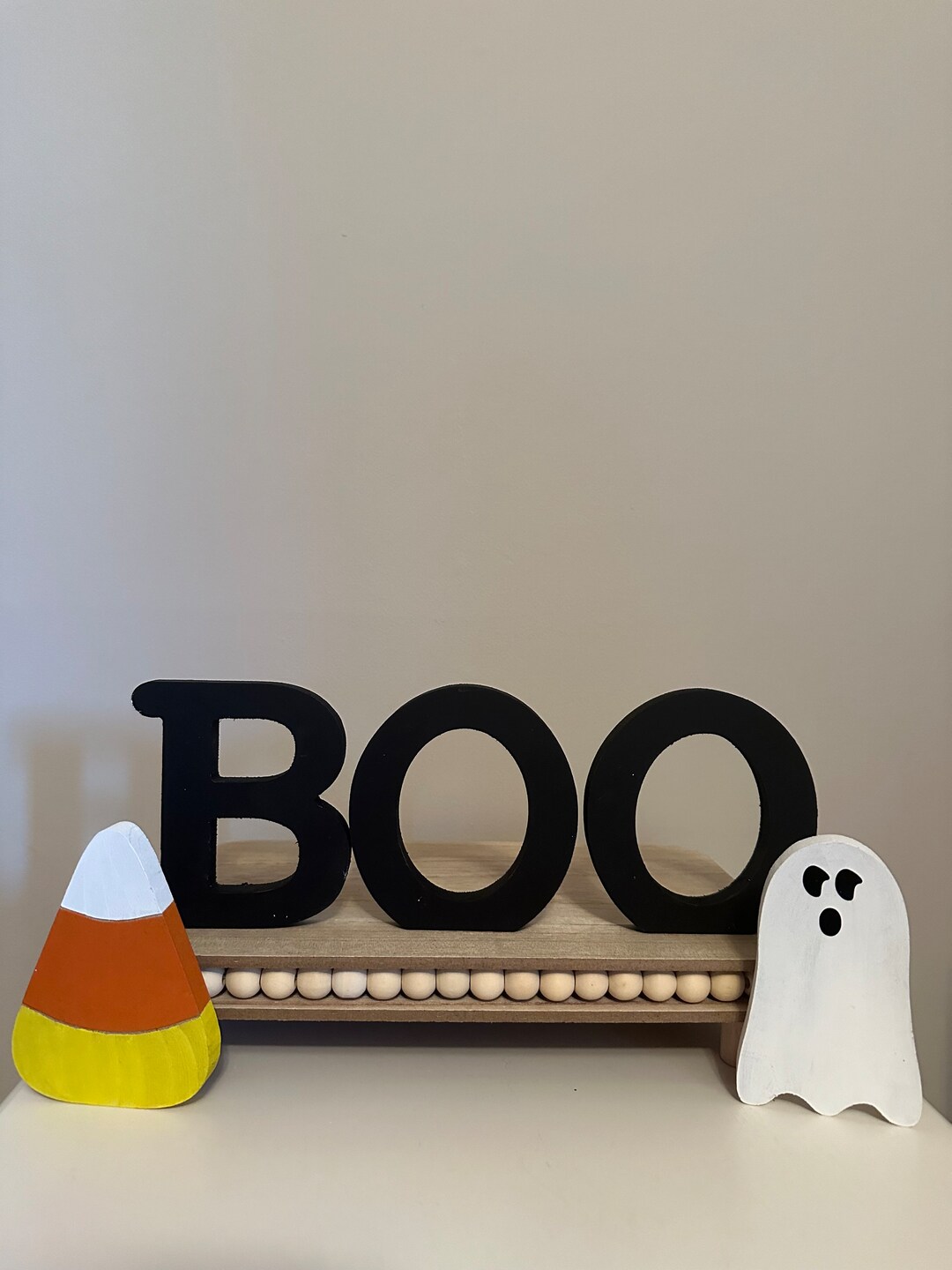 Boo With Ghost & Candy Corn, Boo Letter Cutouts, Halloween Decor Set - Etsy