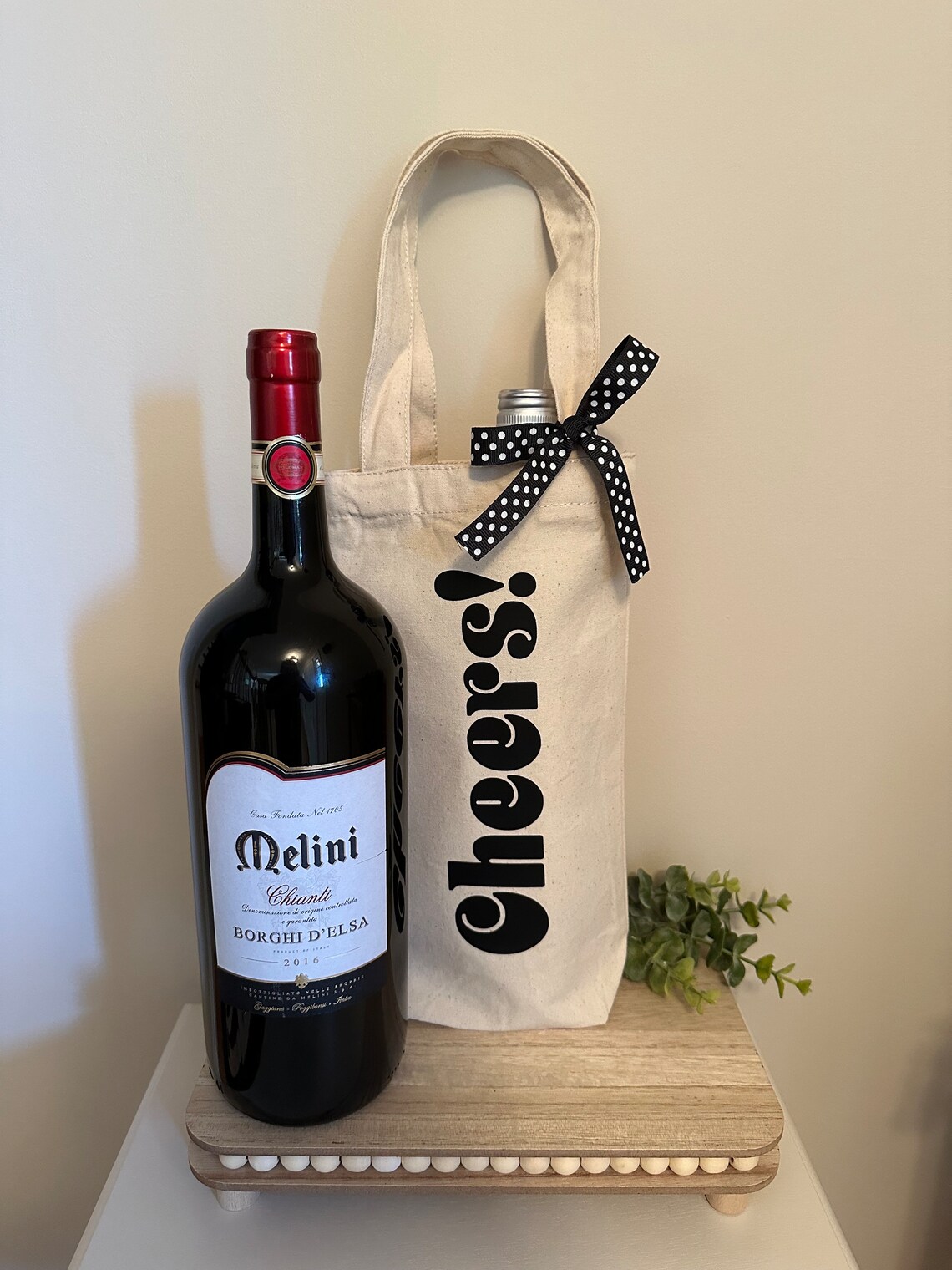Cheers Reusable Wine Tote Gift Bag Etsy
