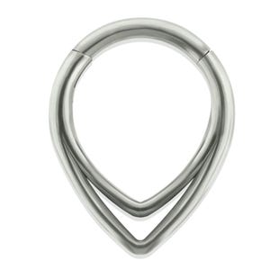 16g Implant Grade Titanium Double V Shape Hinged Hoop, Clicker Rings for Cartilage piercings, Septum jewelry.