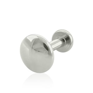 18g-16g Implant Grade Titanium Threaded Lentil Disk END & Labret, 16g or 18g SMALL Flat Back, (Top and Bottom) for earlobe piercings