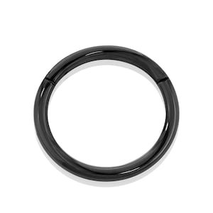 Aro para nariz de titanio de grado de implante PVD negro de 18 g, pendientes para lóbulo de oreja, perforación de hélice, cartílago, pendiente de aro, perforación de anillo para nariz