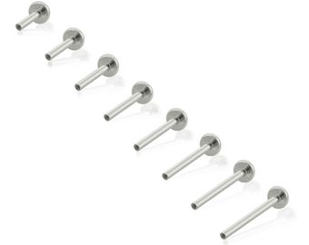 18g and 16g Implant Grade Titanium BIG Back Threaded Labret Backs in 18g and 16g for our top