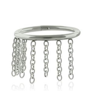 Clicker Rings: 16g Titanium Multiple Chain Hinged Hoop for Cartilage, Conch and Lobe piercings