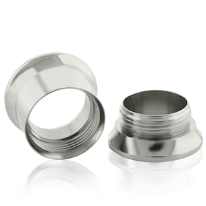 Een paar oogjes van titanium met inwendig schroefdraad, pluggen met schroefdraad