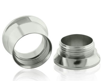 A Pair of Implant Grade Titanium Internally Threaded Eyelets, Threaded Plugs