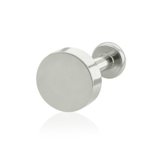 18g-16g Implant Grade Titanium Threaded Cilindrical END & Labret, 16g or 18g SMALL Flat Back, (Top and Bottom) for earlobe piercings